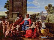 Nicolas Poussin Heilige Familie oil painting